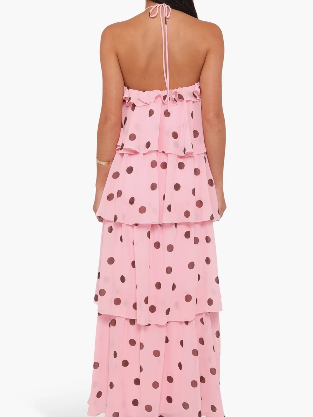 Petal & Pup Chastity Halterneck Tiered Maxi Dress - Picture 4 of 5